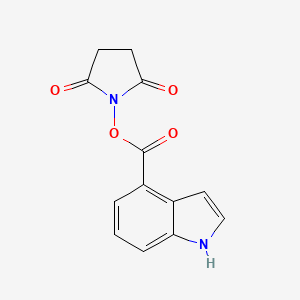 molecular formula C13H10N2O4 B3060109 1-[(1H-indol-4-ylcarbonyl)oxy]pyrrolidine-2,5-dione CAS No. 1707737-27-6