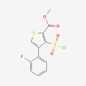 Methyl 3-(chlorosulfonyl)-4-(2-fluorophenyl)thiophene-2-carboxylate