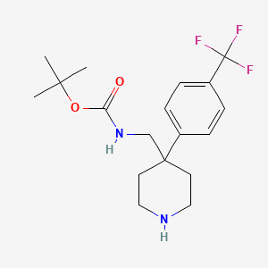 tert-Butyl 4-[4-(trifluoromethyl)phenyl]piperidin-4-ylmethylcarbamate