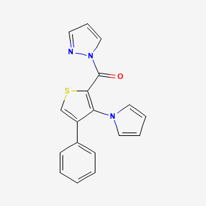 1-{[4-phenyl-3-(1H-pyrrol-1-yl)-2-thienyl]carbonyl}-1H-pyrazole