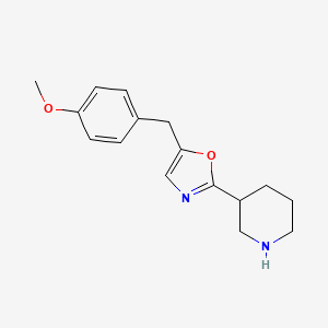 molecular formula C16H20N2O2 B3060126 5-(4-Methoxybenzyl)-2-(piperidin-3-yl)oxazole CAS No. 1785763-54-3