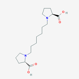 molecular formula C17H30N2O4 B3060132 1-(7-(L-proline-1-yl)-heptyl)-L-proline CAS No. 1820575-06-1