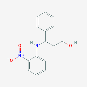 molecular formula C15H16N2O3 B3060133 3-((2-硝基苯基)氨基)-3-苯基丙醇 CAS No. 1820603-74-4