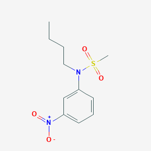 molecular formula C11H16N2O4S B3060136 N-丁基-N-(3-硝基苯基)甲磺酰胺 CAS No. 1820618-28-7