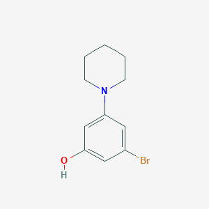 molecular formula C11H14BrNO B3060139 3-Bromo-5-piperidinophenol CAS No. 1820640-16-1