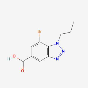 molecular formula C10H10BrN3O2 B3060141 7-Bromo-1-propyl-1H-benzo[d][1,2,3]triazole-5-carboxylic acid CAS No. 1820666-73-6