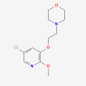molecular formula C12H17ClN2O3 B3060152 4-(2-((5-Chloro-2-methoxypyridin-3-yl)oxy)ethyl)morpholine CAS No. 1820741-68-1