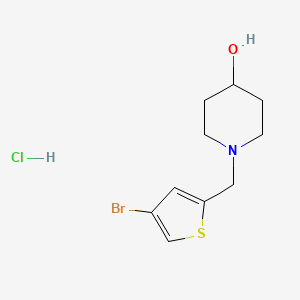 molecular formula C10H15BrClNOS B3060160 1-((4-Bromothiophen-2-yl)methyl)piperidin-4-ol hydrochloride CAS No. 1845689-88-4