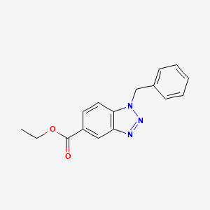 molecular formula C16H15N3O2 B3060162 Ethyl 1-benzyl-1H-benzo[d][1,2,3]triazole-5-carboxylate CAS No. 1845690-61-0