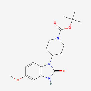 molecular formula C18H25N3O4 B3060189 Tert-butyl 4-(1,2-dihydro-6-methoxy-2-oxobenzo[D]imidazol-3-YL)piperidine-1-carboxylate CAS No. 1951441-72-7
