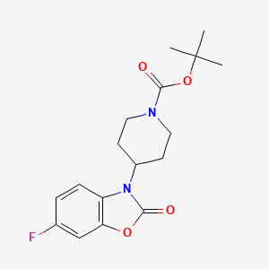 molecular formula C17H21FN2O4 B3060190 tert-Butyl 4-(6-fluoro-2-oxobenzo[d]oxazol-3(2H)-yl)piperidine-1-carboxylate CAS No. 1951441-76-1