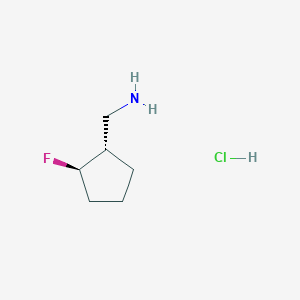 trans-(2-Fluorocyclopentyl)methanamine hcl