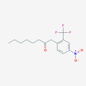 molecular formula C15H18F3NO3 B3060192 1-(2-(Trifluoromethyl)-4-nitrophenyl)octan-2-one CAS No. 1951442-08-2