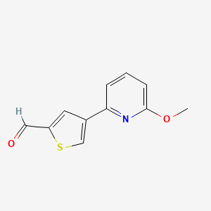 molecular formula C11H9NO2S B3060193 4-(6-Methoxypyridin-2-yl)thiophene-2-carbaldehyde CAS No. 1951444-52-2