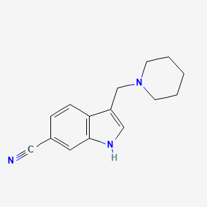 3-(Piperidin-1-ylmethyl)-1H-indole-6-carbonitrile