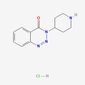 molecular formula C12H15ClN4O B3060201 3-(哌啶-4-基)苯并[d][1,2,3]三嗪-4(3H)-酮盐酸盐 CAS No. 1956355-38-6