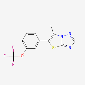 6-Methyl-5-(3-(trifluoromethoxy)phenyl)thiazolo[3,2-B][1,2,4]triazole