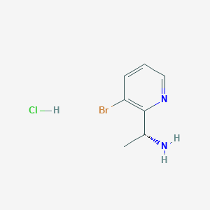 molecular formula C7H10BrClN2 B3060206 (R)-1-(3-Bromopyridin-2-yl)ethanamine hydrochloride CAS No. 1956435-49-6