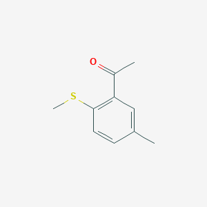 molecular formula C10H12OS B3060209 1-[5-Methyl-2-(methylsulfanyl)phenyl]ethan-1-one CAS No. 1964-27-8