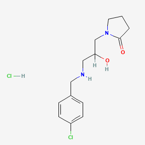 molecular formula C14H20Cl2N2O2 B3060214 1-(3-(((4-Chlorophenyl)methyl)amino)-2-hydroxypropyl)-2-pyrrolidinone monohydrochloride CAS No. 198767-59-8
