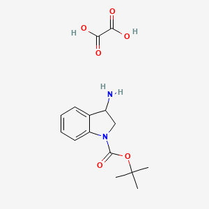 molecular formula C15H20N2O6 B3060218 tert-Butyl 3-aminoindoline-1-carboxylate oxalate CAS No. 2007909-04-6