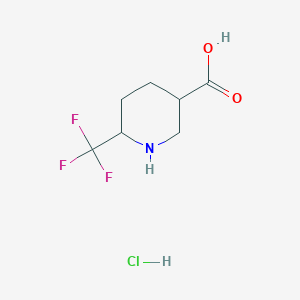 molecular formula C7H11ClF3NO2 B3060220 6-(Trifluoromethyl)piperidine-3-carboxylic acid HCl CAS No. 2007916-57-4