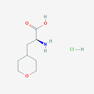 molecular formula C8H16ClNO3 B3060221 (2S)-2-Amino-3-(oxan-4-yl)propanoic acid hydrochloride CAS No. 2007919-56-2