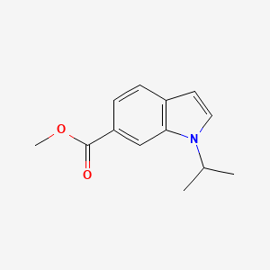 molecular formula C13H15NO2 B3060223 Methyl 1-isopropyl-1H-indole-6-carboxylate CAS No. 202745-76-4