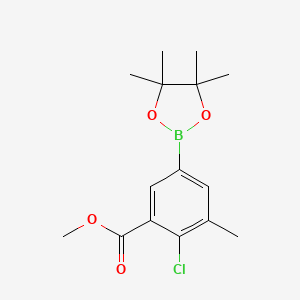 molecular formula C15H20BClO4 B3060238 Methyl 2-chloro-3-methyl-5-(4,4,5,5-tetramethyl-1,3,2-dioxaborolan-2-yl)benzoate CAS No. 2096330-10-6