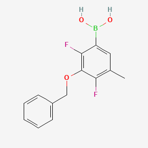 molecular formula C14H13BF2O3 B3060245 [3-(Benzyloxy)-2,4-difluoro-5-methylphenyl]boronic acid CAS No. 2096331-91-6