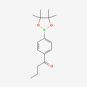 molecular formula C16H23BO3 B3060251 4-Butanoylphenylboronic acid, pinacol ester CAS No. 2096332-77-1