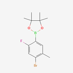 molecular formula C13H17BBrFO2 B3060255 4-溴-2-氟-5-甲基苯硼酸，二缩甲醛酯 CAS No. 2096334-00-6