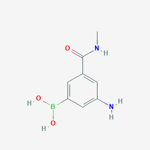 molecular formula C8H11BN2O3 B3060264 3-Amino-5-(methylcarbamoyl)phenylboronic acid CAS No. 2096335-54-3