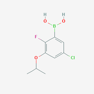 molecular formula C9H11BClFO3 B3060274 5-Chloro-2-fluoro-3-isopropoxyphenylboronic acid CAS No. 2096339-37-4