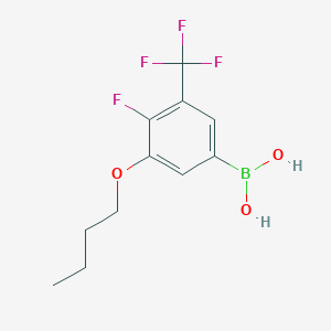 molecular formula C11H13BF4O3 B3060276 3-Butoxy-4-fluoro-5-(trifluoromethyl)phenylboronic acid CAS No. 2096339-47-6