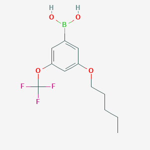 molecular formula C12H16BF3O4 B3060279 3-(Pentyloxy)-5-(trifluoromethoxy)phenylboronic acid CAS No. 2096339-81-8