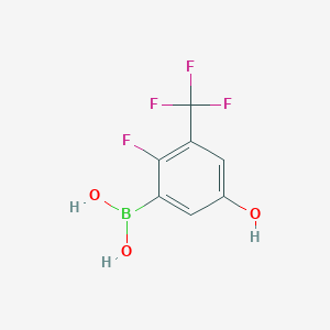 molecular formula C7H5BF4O3 B3060283 2-氟-5-羟基-3-(三氟甲基)苯硼酸 CAS No. 2096339-99-8