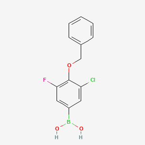 molecular formula C13H11BClFO3 B3060284 4-(Benzyloxy)-3-chloro-5-fluorophenylboronic acid CAS No. 2096340-08-6