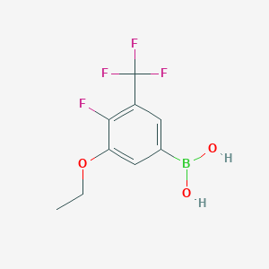 molecular formula C9H9BF4O3 B3060288 3-Ethoxy-4-fluoro-5-(trifluoromethyl)phenylboronic acid CAS No. 2096341-62-5