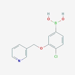 molecular formula C12H11BClNO3 B3060295 4-Chloro-3-(pyridin-3-ylmethoxy)phenylboronic acid CAS No. 2096341-73-8