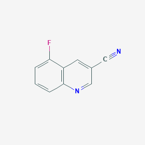 molecular formula C10H5FN2 B3060300 5-氟喹啉-3-腈 CAS No. 2102412-57-5