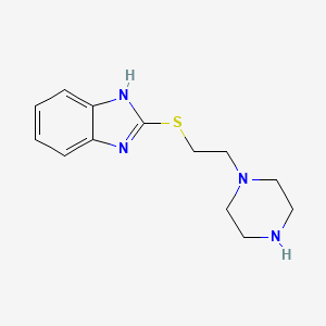 molecular formula C13H18N4S B3060307 1-[2-(Benzimidazol-2-ylthio)ethyl]piperazine CAS No. 217095-58-4