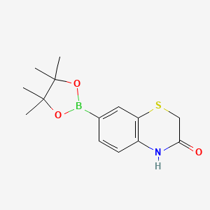 molecular formula C14H18BNO3S B3060321 (3-Oxo-3,4-dihydro-2H-benzo[b][1,4]thiazin-7-yl)boronic acid pinacol ester CAS No. 2304634-93-1