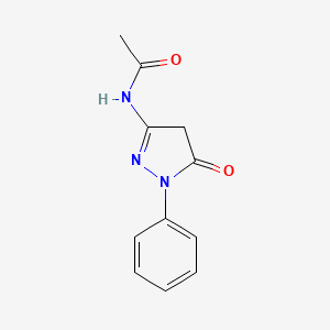 molecular formula C11H11N3O2 B3060322 N-(5-oxo-1-phenyl-4,5-dihydro-1H-pyrazol-3-yl)acetamide CAS No. 2311-90-2