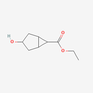 molecular formula C9H14O3 B3060347 Ethyl 3-hydroxybicyclo[3.1.0]hexane-6-carboxylate CAS No. 26786-36-7