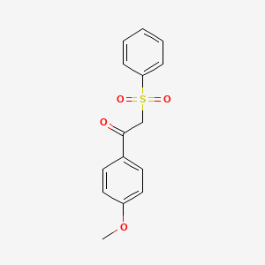 molecular formula C15H14O4S B3060352 1-(4-甲氧基苯基)-2-(苯磺酰基)乙酮 CAS No. 27918-37-2