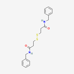 molecular formula C20H24N2O2S2 B3060355 N-benzyl-3-{[3-(benzylamino)-3-oxopropyl]disulfanyl}propanamide CAS No. 2935-91-3