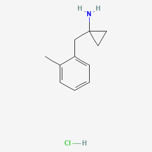 molecular formula C11H16ClN B3060361 [1-(2-Methylbenzyl)cyclopropyl]amine hydrochloride CAS No. 29812-96-2