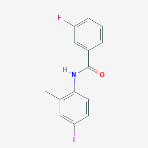 molecular formula C14H11FINO B3060377 3-氟-N-(4-碘-2-甲基苯基)苯甲酰胺 CAS No. 314022-37-2