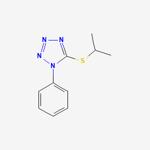 molecular formula C10H12N4S B3060386 5-(isopropylthio)-1-phenyl-1H-tetrazole CAS No. 3206-47-1